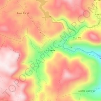 Rio Herta topographic map, elevation, terrain