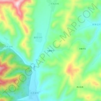 Dabiandangou topographic map, elevation, terrain