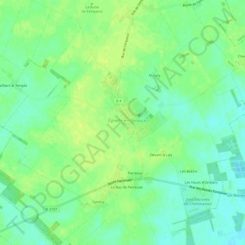 Résidence des 4 Saisons topographic map, elevation, terrain