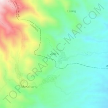 Waleo topographic map, elevation, terrain