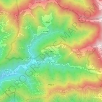 Chiappa topographic map, elevation, terrain