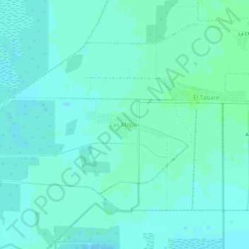 Las Milpas topographic map, elevation, terrain