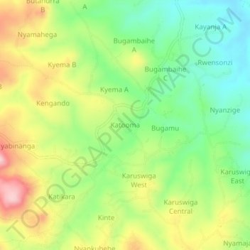 Katooma topographic map, elevation, terrain