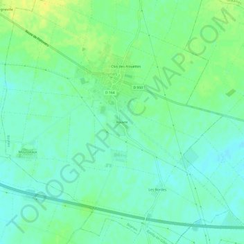 Rouvre topographic map, elevation, terrain