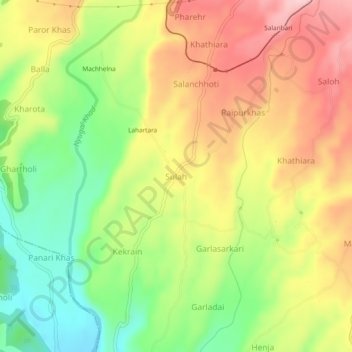 Sulah topographic map, elevation, terrain