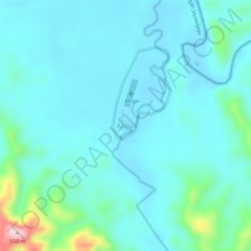 Aboyi topographic map, elevation, terrain