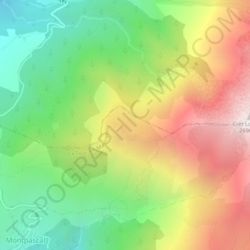 Les Fontanioux topographic map, elevation, terrain