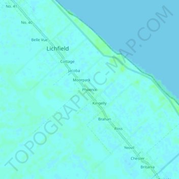 Phoenix topographic map, elevation, terrain