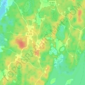 Röckla topographic map, elevation, terrain