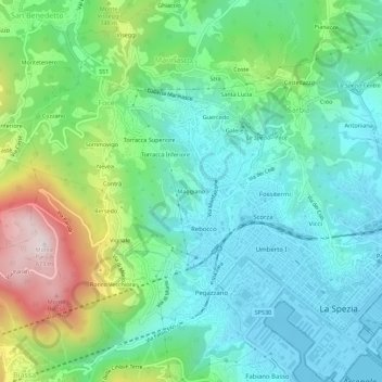 Maggiano topographic map, elevation, terrain