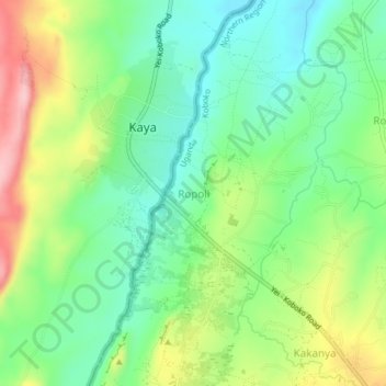 Ropoli topographic map, elevation, terrain
