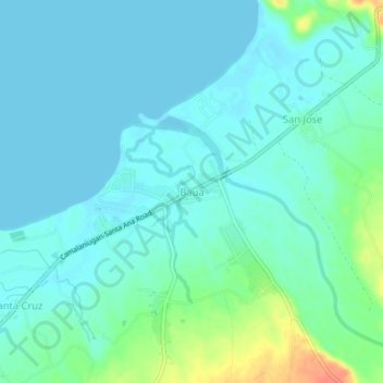 Baua topographic map, elevation, terrain