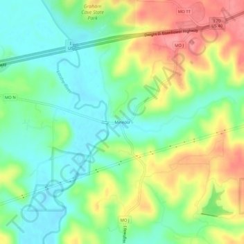 Mineola topographic map, elevation, terrain