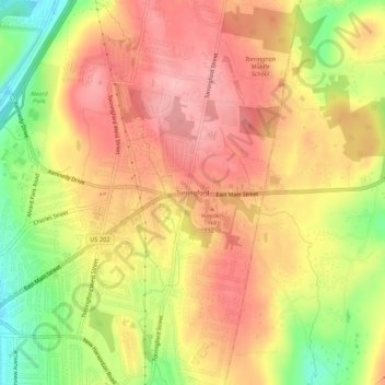 Torringford topographic map, elevation, terrain