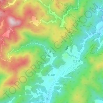 Lijing topographic map, elevation, terrain