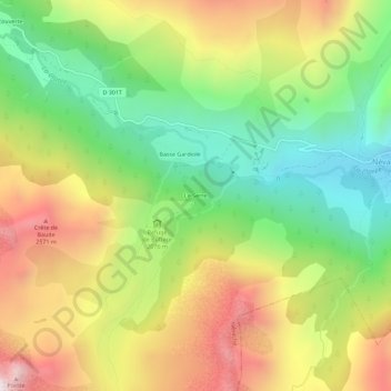 Le Serre topographic map, elevation, terrain