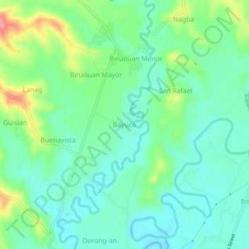 Bayuco topographic map, elevation, terrain
