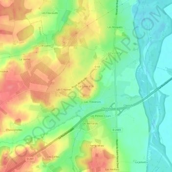 La Croix d'Or topographic map, elevation, terrain