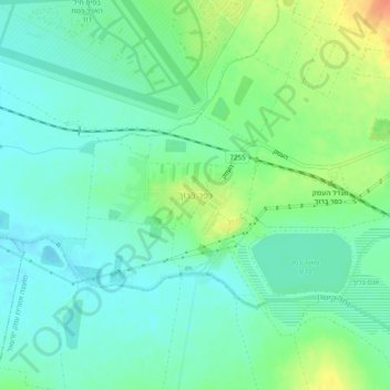 Kfar Baruch topographic map, elevation, terrain