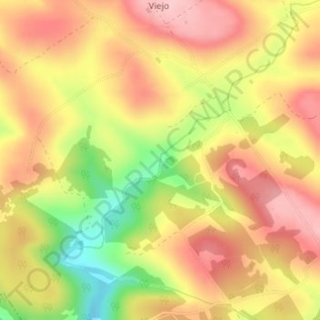 El Tigre topographic map, elevation, terrain