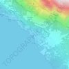 Baška Voda topographic map, elevation, terrain