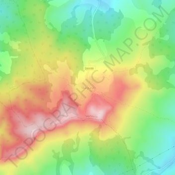 Măgura topographic map, elevation, terrain