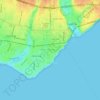 Pleasure Point topographic map, elevation, terrain