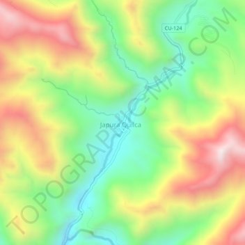 Japura topographic map, elevation, terrain