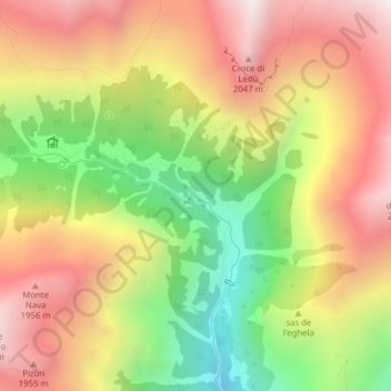 Raggio topographic map, elevation, terrain