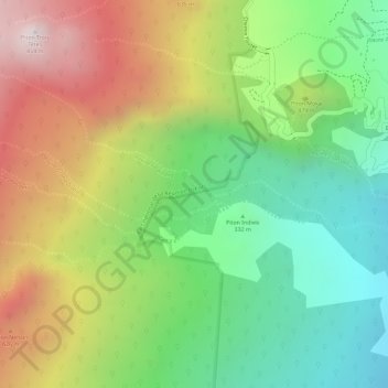 Forêt de Bois Blanc topographic map, elevation, terrain