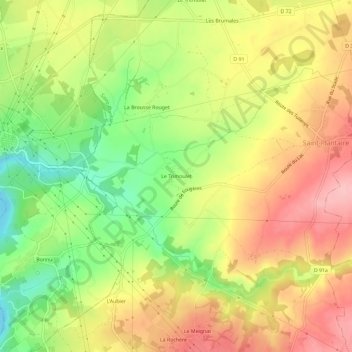 Le Trimoulet topographic map, elevation, terrain