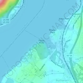 Indian Point topographic map, elevation, terrain