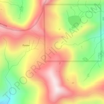 Klamath Mountains topographic map, elevation, terrain