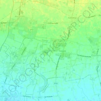 San Benedetto topographic map, elevation, terrain