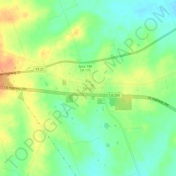 Paige topographic map, elevation, terrain