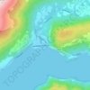 Valldal topographic map, elevation, terrain