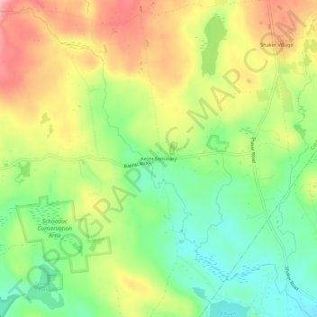 Kezer Seminary topographic map, elevation, terrain