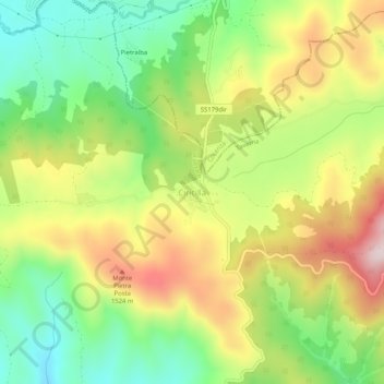 Ciricilla topographic map, elevation, terrain
