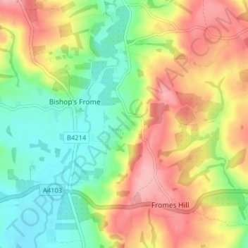 Halmond's Frome topographic map, elevation, terrain