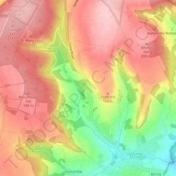 Yawl topographic map, elevation, terrain