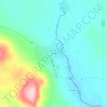 Ullatti topographic map, elevation, terrain