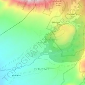 Santa Lucia topographic map, elevation, terrain