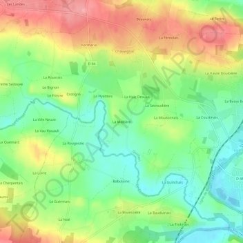La Maltière topographic map, elevation, terrain