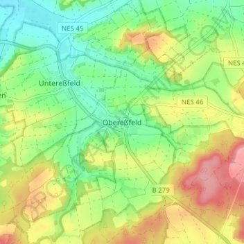 Obereßfeld topographic map, elevation, terrain