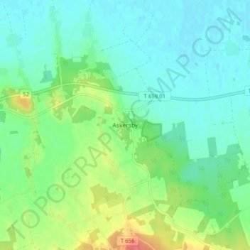 Askersby topographic map, elevation, terrain
