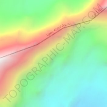 Hindu Raj topographic map, elevation, terrain
