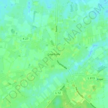 Leerhafe topographic map, elevation, terrain