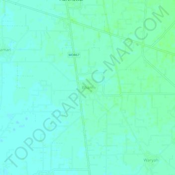 Bham topographic map, elevation, terrain