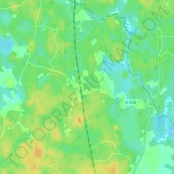 Saleboda topographic map, elevation, terrain