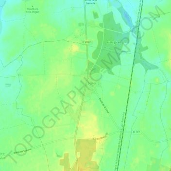 La Commodité topographic map, elevation, terrain